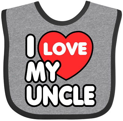 #ad Inktastic I Love My Uncle Baby Bib Heart Gift Clothing Infant $14.99