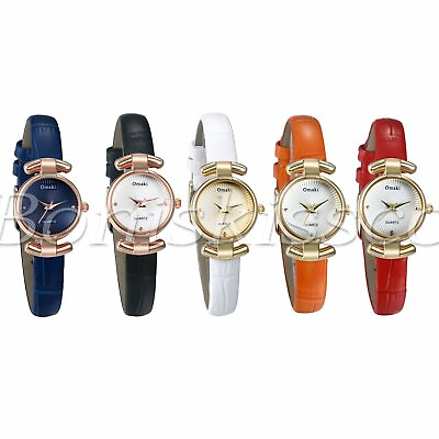 Women#x27;s Fashion Luxury Round Dial Leather Band Quartz Dress Party Wrist Watch $13.99