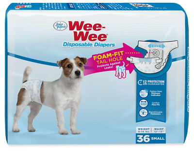 #ad Four Paws Wee Wee Disposable Diapers Small $27.66