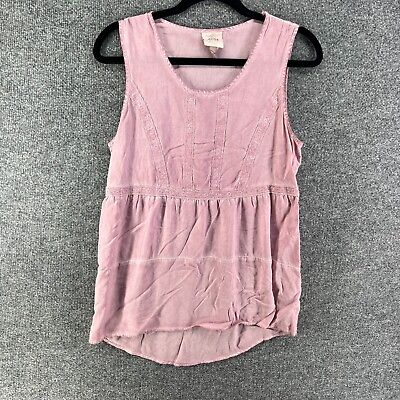 #ad Knox Rose Shirt Womens Small Pink Tank Top Peasant Sleeveless Bohemian $3.02