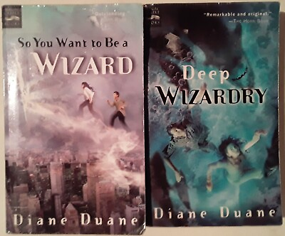 #ad DIANE DUANE quot;YOUNG WIZARDSquot; #1 amp; #2 SO YOU WANT TO BE A WIZARD amp; DEEP WIZARDRY $7.99