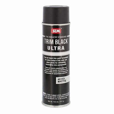 #ad SEM 49133 Trim Black Ultra Automotive Spray Paint 14.5 Ounce Can $20.09