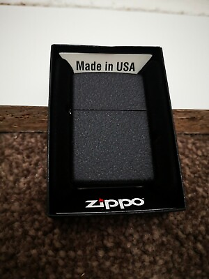 #ad New Plain Black Crackle Original Genuine Zippo Lighter GBP 54.99