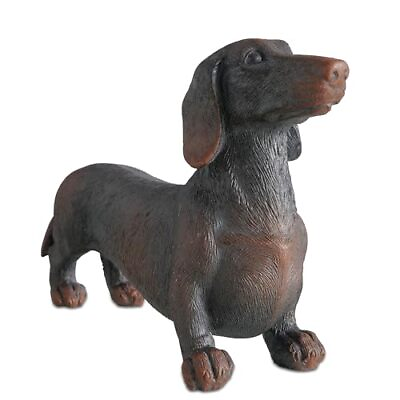 #ad Iconic Dog Figurine Dachshund Hand Cast Painted Resin 8.75 Inches $44.81