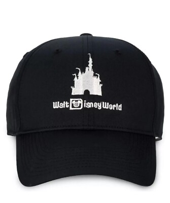 #ad Walt Disney World Parks Logo Castle Nike Dri Fit Hat Golf Baseball Black NEW $27.00