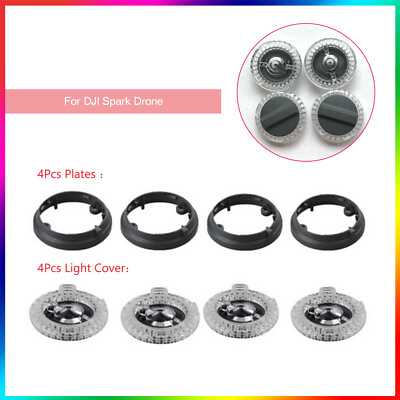 #ad 4PCS For DJI Spark Part LED Shade Lights Lamp Cover Plate Base Lamp Protection $26.38