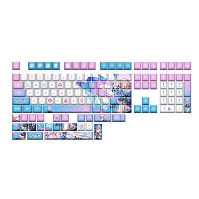 #ad March 7th Honkai Star Rail PBT Keycap Set for Cherry MX Mechanical Keboard New $42.20