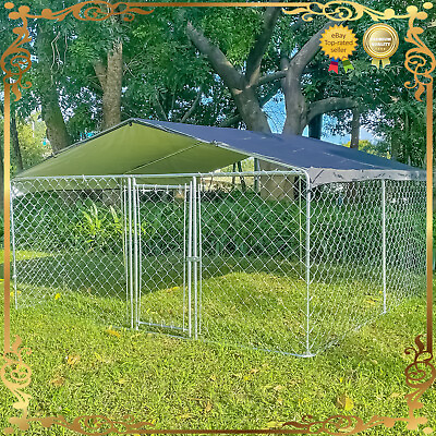 #ad w Door Cover Dog Large House Kennel 10x10 Ft Cage Crate Sun Protection $273.75