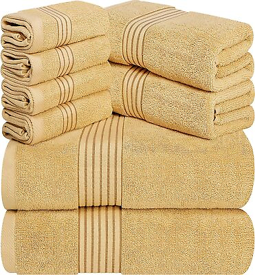 #ad Set 8 Piece 2 Bath Towels 2 Hand Towels 4 Washcloths Cotton Utopia Towels $33.73