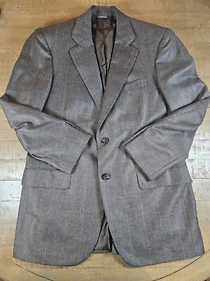 #ad Brooks Brothers Golden Fleece Blazer 39 R Glen check Plaid Black 100% Wool $149.98
