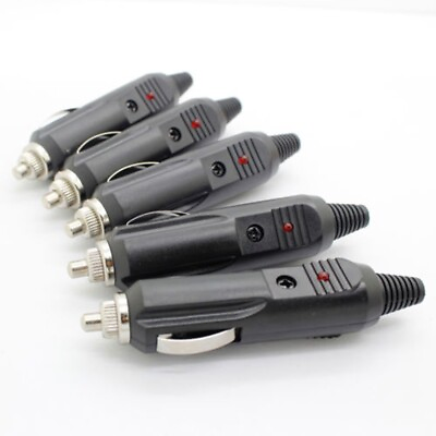 #ad Car Cigarette Lighter Plugs 5Pcs Male Switching 12V 5A Connector ABS High Power $12.72