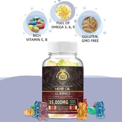 #ad Natural Gummies Bears Calm Sleep Stress Anxiety Pain Muscle Relax $14.99