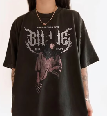 #ad Billie Eilish Happier Than Ever Tour Shirt The World Tour Billie Eilish Merch $8.99