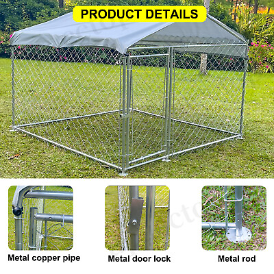 #ad Large Outdoor Pet Dog Kennel Dog Run House Backyard Farm Cage w Cover Playpen $188.80