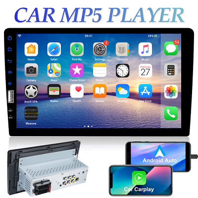 #ad Single 1Din 9quot; Apple CarPlay HD Car Stereo Radio MP5 Player FM AM Bluetooth USB $115.98