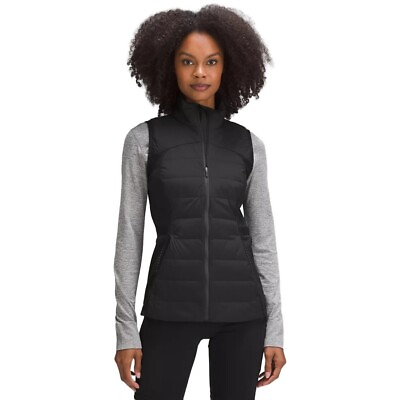 #ad Lululemon women’s down for it all puffer vest soft shell size 10 goose down $90.00