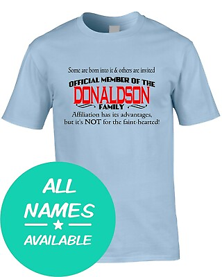 #ad Surname Mens T Shirt Team Member Gift Name Family Clan Thing Reunion Custom GBP 10.99