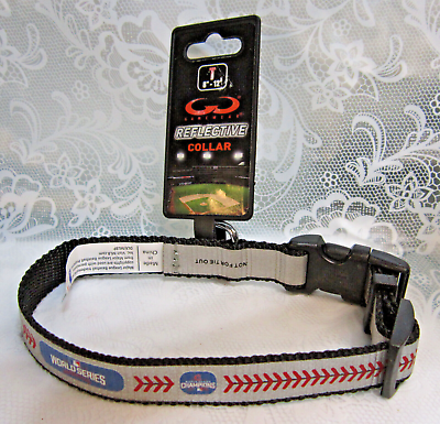 #ad New WORLD SERIES REFLECTIVE ADJUSTABLE Small DOG COLLAR 8quot; 12quot; by GameWear $10.32