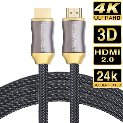 #ad Vention HDMI 2.0 Cable 4K 3D Cotton Braided Cable HDMI 2160P With Ethernet Lot $94.04