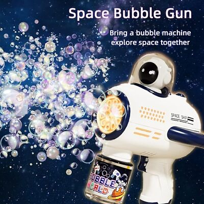 #ad Bubble Gun Space Bubble Machine For Kids Toddlers Leak Proof Design Automatic $31.99