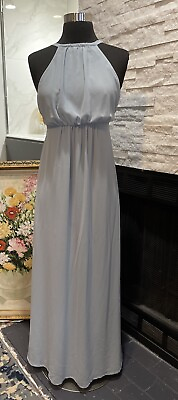 #ad Show Me Your MuMu Backless Maxi Dress Size Small Wedding Wear Blue Grey Color $26.00