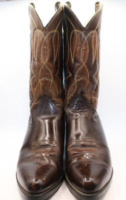 #ad Vintage Texas Boot Co Brown Leather Western Cowboy Boots size 9.5D $49.95