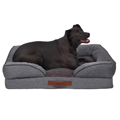 Vibrant Life Large Cozy Orthopedic Sofa Style Dog amp; Cat Bed Gray $49.49