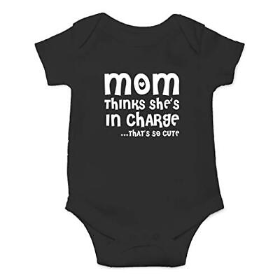 #ad Mom Thinks She#x27;s In Charge... That#x27;s So Cute Love Mommy Funny 6 Months Black $28.11
