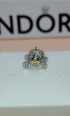 #ad Authentic Pandora Disney 100th Anniversary Cinderella#x27;s Enchanted Carriage Charm $44.99