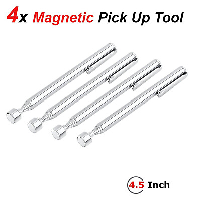 #ad 4x Portable Telescopic Magnetic Long Pen Pick Up Rod Tool Stick Extend To 18quot; $7.99