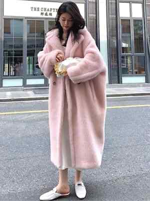 #ad 2023 Women#x27;s Winter Artificial Fur Warm Long Coat Long Sleeve Coat Casual GBP 98.01