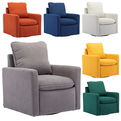 #ad Modern Swivel Barrel Chair Round Accent Chair Leisure Arm Chair forNursery Hotel $249.99