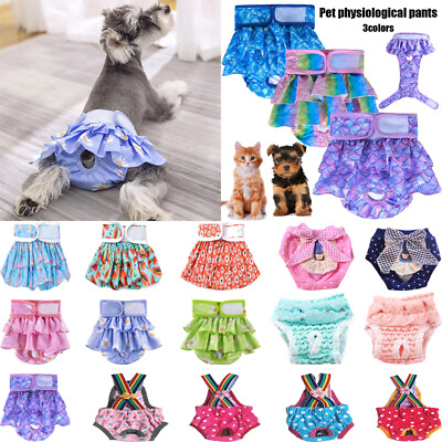 Pet Diapers Female Sanitary Pants Dog Washable Underwear Physiological Panties $10.39