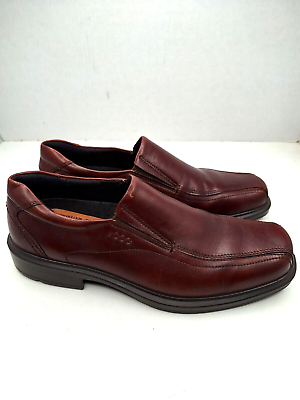 #ad Ecco Shock Point Brown Leather Loafers Slip On Shoes Men Size EU 43 US 10 $53.40