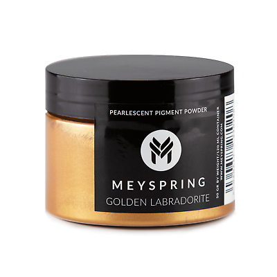 #ad MEYSPRING Golden Labradorite Mica Powder for Epoxy Resin Color Pigment $16.99
