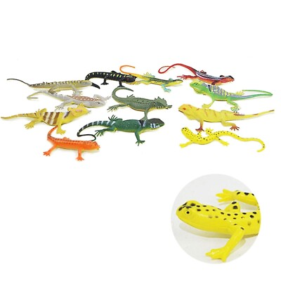 #ad 12 Pcs Toys for Kids Boys Realistic Fake Lizards Cat Toies Prop $13.99