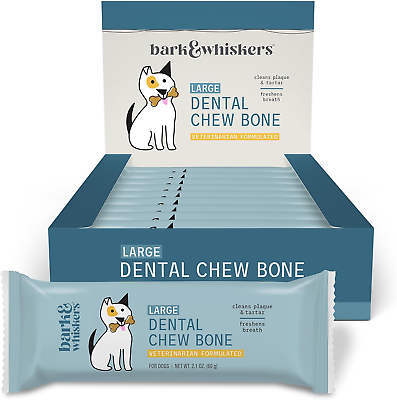 #ad Dental Chew Bones for Dogs Large 1 Box 12 Bones Dog Dental Care That Help $43.85