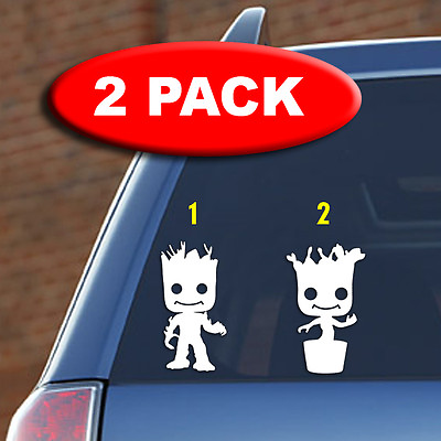 #ad 2 PACK Little Groot Vinyl decal car laptop tablet guardians of the galaxy $4.24
