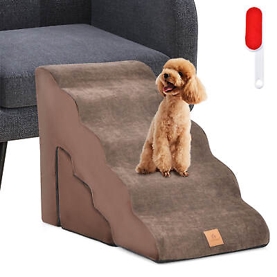 #ad 22quot; amp; 11quot; High Soft Pet Ramp Foam Pet Stairs Set with 5 Tier amp; 3 Tier Dog Ramps $62.99