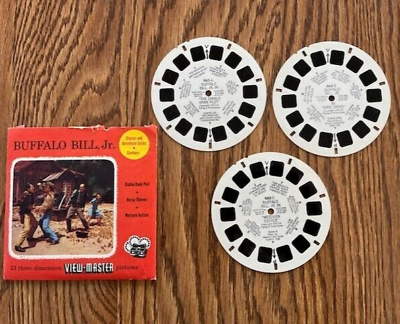 #ad Vtg View Master Buffalo Bill Jr. 3 dimensional pictures $40.00