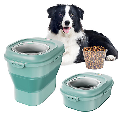 #ad VEVOR Collapsible Dog Food Storage Container 50 lbs Pet Food Storage Airtight $38.63