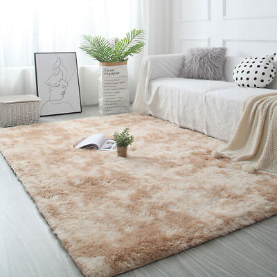 #ad Shaggy Modern Rug Area Rugs Fluffy Tie Dye Floor Soft Carpet Living Room Bedroom $19.29