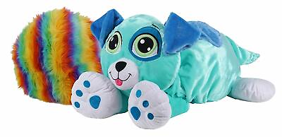 #ad Rainbow Fluffies Blue Puppy Colorful Plush 2 in 1 Stuffed Animal $13.88