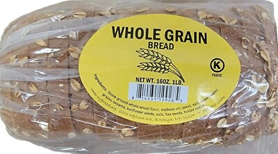 #ad All Natural Whole Grain Bread 1lb Loaf Kosher Parve $7.99