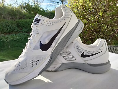 #ad NIKE Tri Fusion Running Shoes Men#x27;s Sz 12 White 749170 100 Low Top Lace Sneakers $48.50