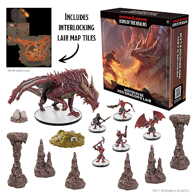 #ad Adventure in a Box Red Dragon#x27;s Lair Icons of the Realms Dungeons amp; Dragons $75.03
