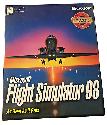 #ad NEW SEALED MICROSOFT FLIGHT SIMULATOR 98 As Real As It Get Classic E $22.64