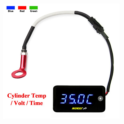 #ad koso Motometer 3 in 1 Engine temperature Volt Time LED Display Norxi Automatic $6.37