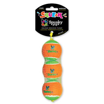 #ad Spunky Pup 3 Pack Squeaky Balls Dog Toy $14.99