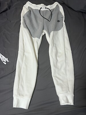 #ad Nike NSW Tech Fleece Jogger Pants White Gray CU4495 133 Men#x27;s Size L $65.00